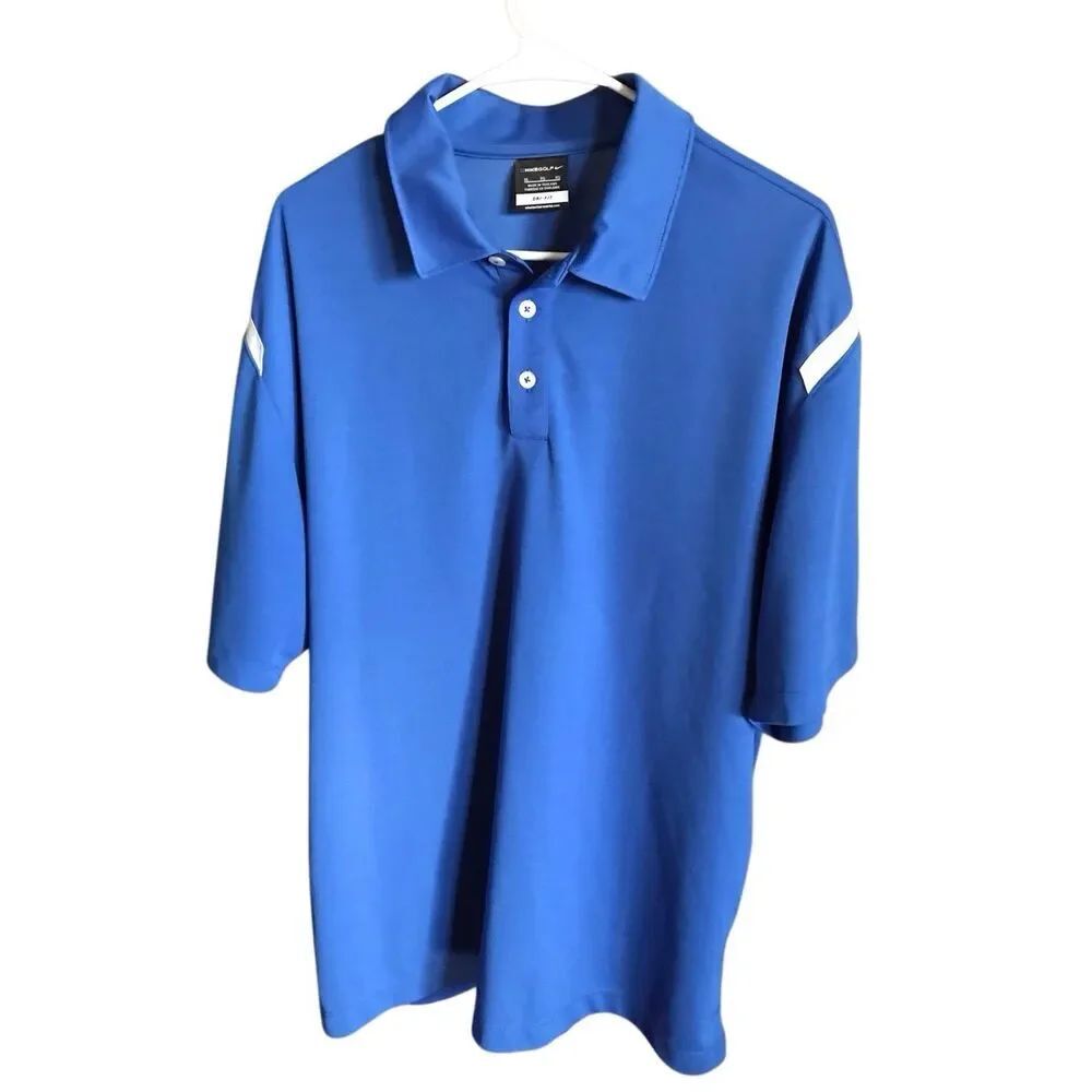 Nike Dri fit Golf polo shirt Size XL blue athletic suncoast logo short sleeve